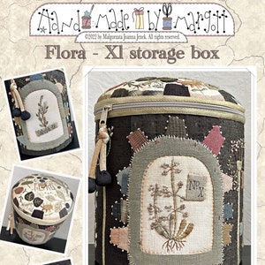 Flora - Xl storage box, pattern by Malgorzata J.Jenek