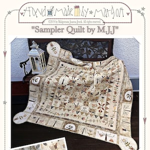 Unione superfici campionatore di M.J.J - unione superfici quadrante, motivo unione superfici, motivo unione superfici classico, motivo CARTA / FISICO, patchwork, motivo applicazione manuale,