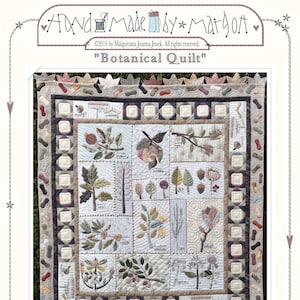 Botanical Quilt PAPER /PHYSICAL pattern by MJJenekdesigns , Wall hanging quilt