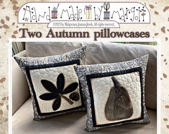 Two Autumn Pillowcases - PDF pattern by MJJenek, English version, home decoration PDF pattern
