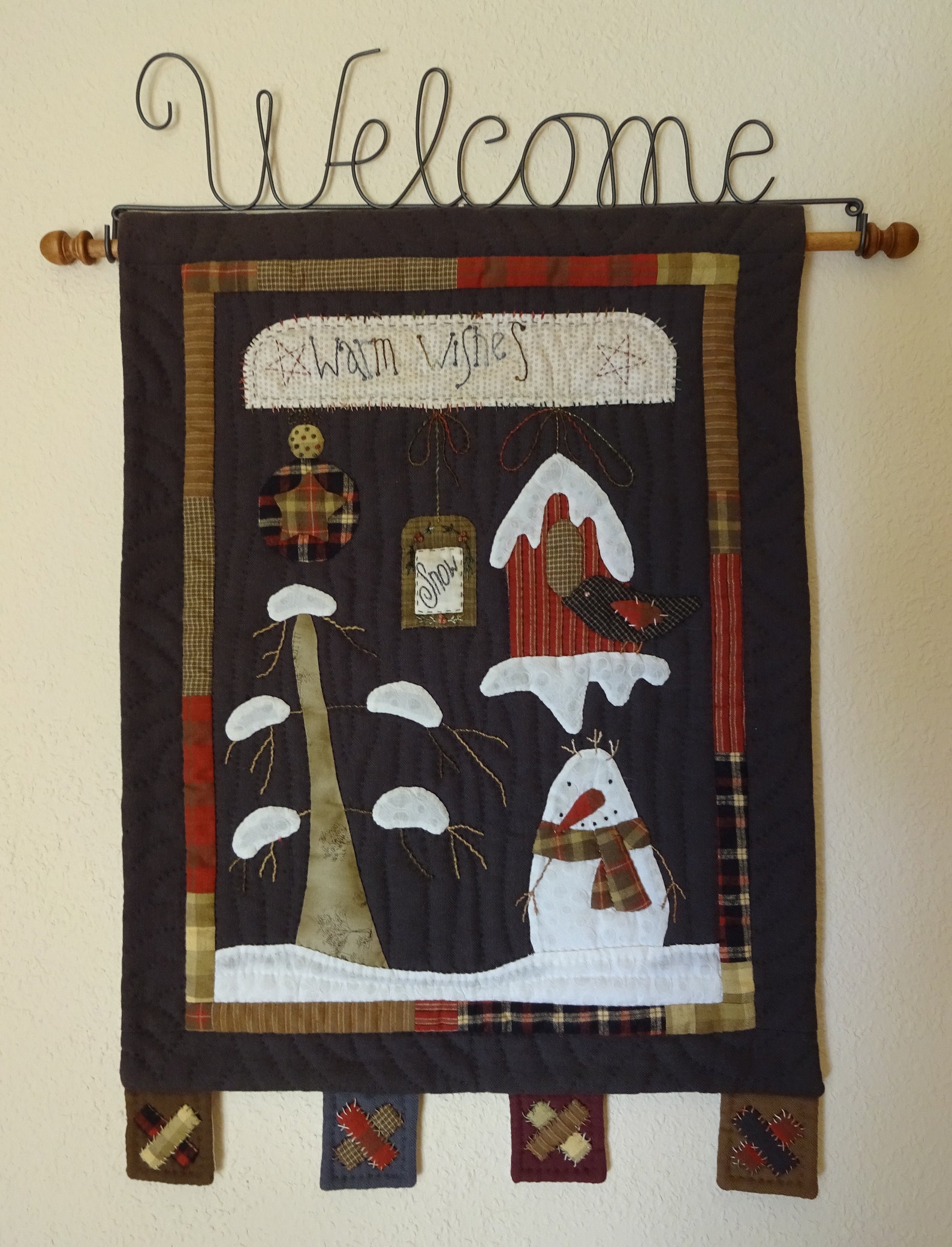 Warm Wishes Wall Hanging Small Quilt by Mjjenek PDF Etsy