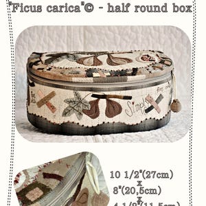 Ficus carica - half round sewing box by M.J.J. - PAPER PATTERN