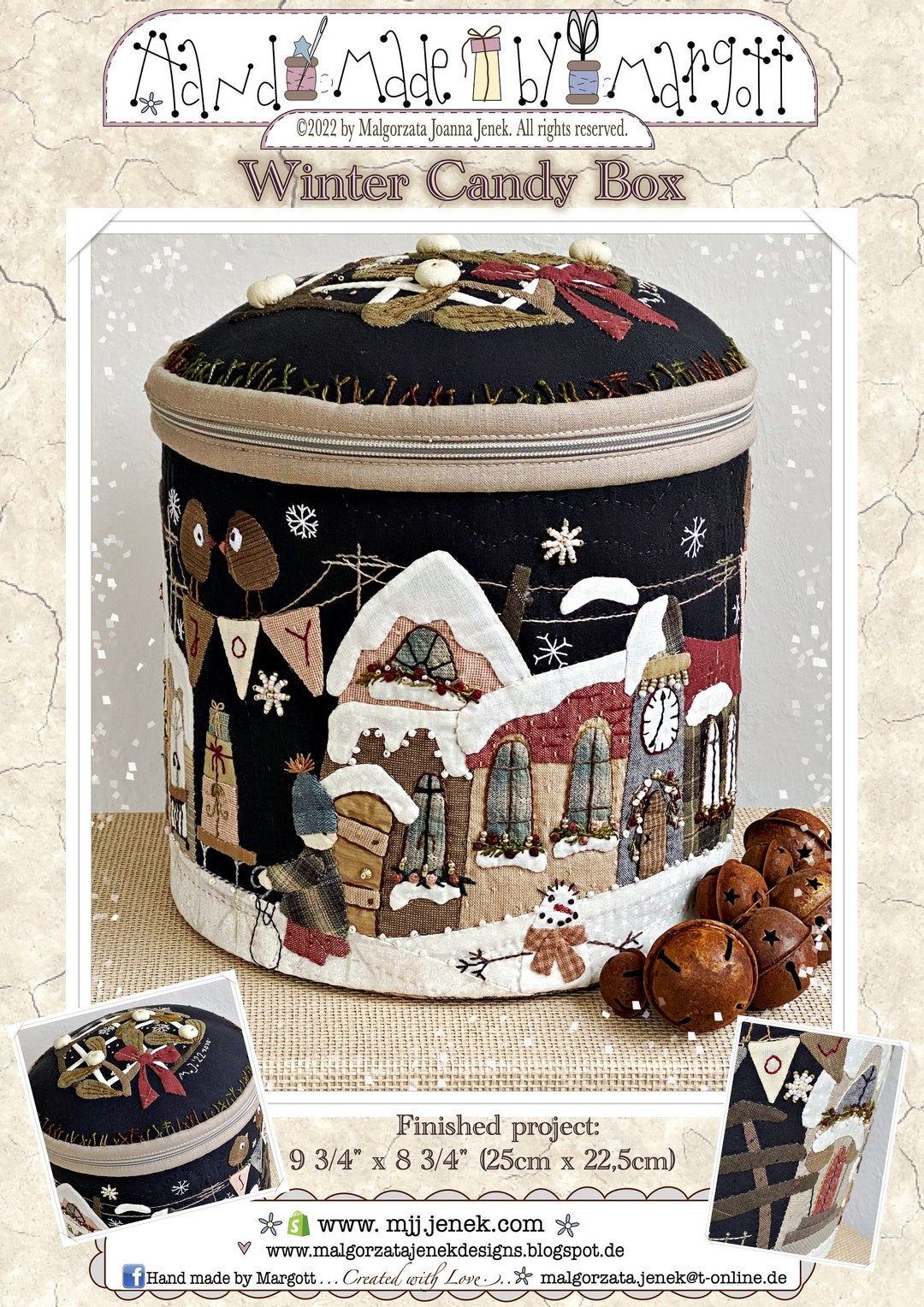 Winter Candy Box - XL Box by M.j.jenek, Quilted Winter Box, PAPER ...