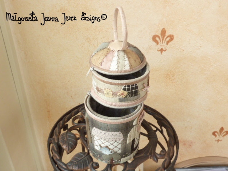 Thimbles & Threads PAPER Pattern Round Box Threads Box Etsy