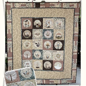 Patrón de edredón : En mi jardín© - PAPEL / PATRÓN FÍSICO por Malgorzata Joanna Jenek