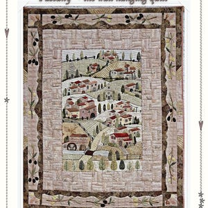 Tuscany - PAPER / PHYSICAL pattern by MJJenekdesigns, wall hanging quilt, hand appliqué