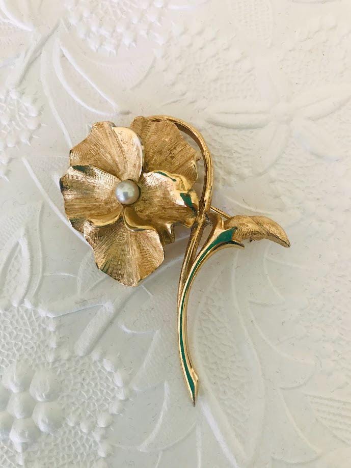 【希少】BOUCHER ブーシェ ブローチ リーフ フェイクパール ゴールド Boucher brooch - Etsy 日本