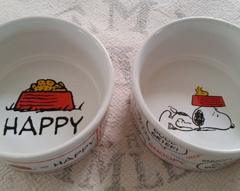 Snoopy Dog Bowls Etsy