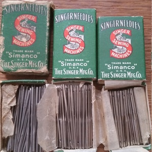 Vintage Singer Industrial Sewing Machine Needle Simanco 268 Sewing Machine Needles 3 Boxes