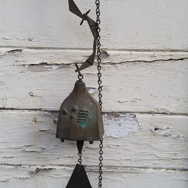 Vintage 1960's Paolo Soleri Bell ~ Cosanti Foundry ~ Original Bronze Wind Bell ~ MCM