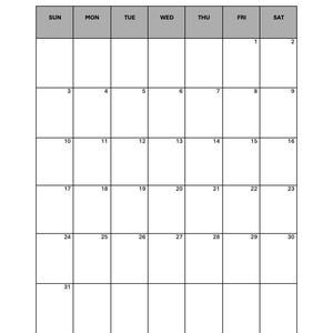 2027 Monthly Calendar | Editable Word Document, Printable (Digital Download)