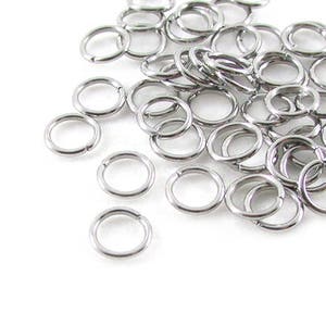 50pcs, 6mm Stainless Steel Jumprings, 20ga, Stainless Jump Rings, Stainless Steel Jump Rings Open Round Jump Rings Connectors, Chainmail