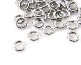4mm Stainless Steel Jump Rings 20g, 50pcs silver jumprings, 4mm jump rings, small open jump rings, connectors links for charms and earrings
