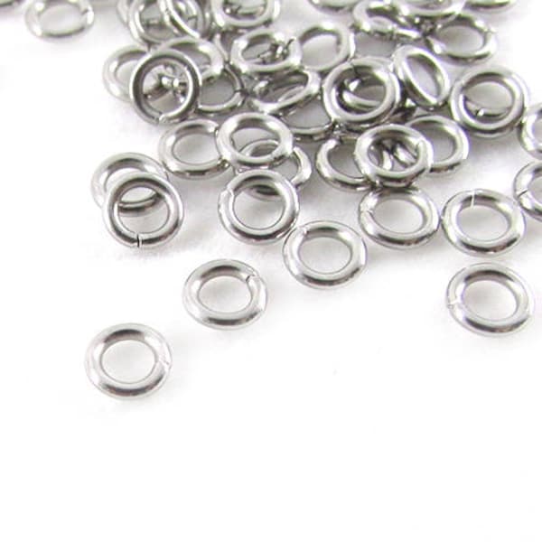 4mm Stainless Steel Jump Rings 20g, 50pcs silver jumprings, 4mm jump rings, small open jump rings, connectors links for charms and earrings