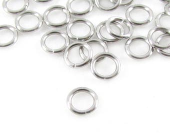 50pcs, 5mm Stainless Steel Jump Rings, 20ga, Stainless Jump Rings, Stainless Steel Jumprings Open Round Jump Rings Connectors, Chainmaille