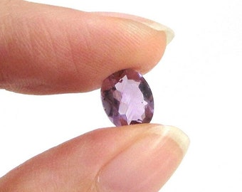 9x7mm Purple Amethyst Oval Cut, Natural purple amethyst gemstone, February birthday birthstone, Faceted loose unmounted ring stone