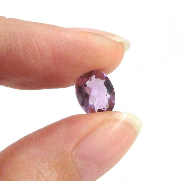 9x7mm Purple Amethyst Oval Cut, Natural purple amethyst gemstone, February birthday birthstone, Faceted loose unmounted ring stone