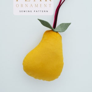 DIYGolden Pear Holiday Christmas Ornament Sewing Pattern