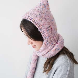 Stickmönster för Pixie Bonnet: Älvmössa med halsduk (baby, barn, vuxen) (digitalt PDF-mönster) bild 10