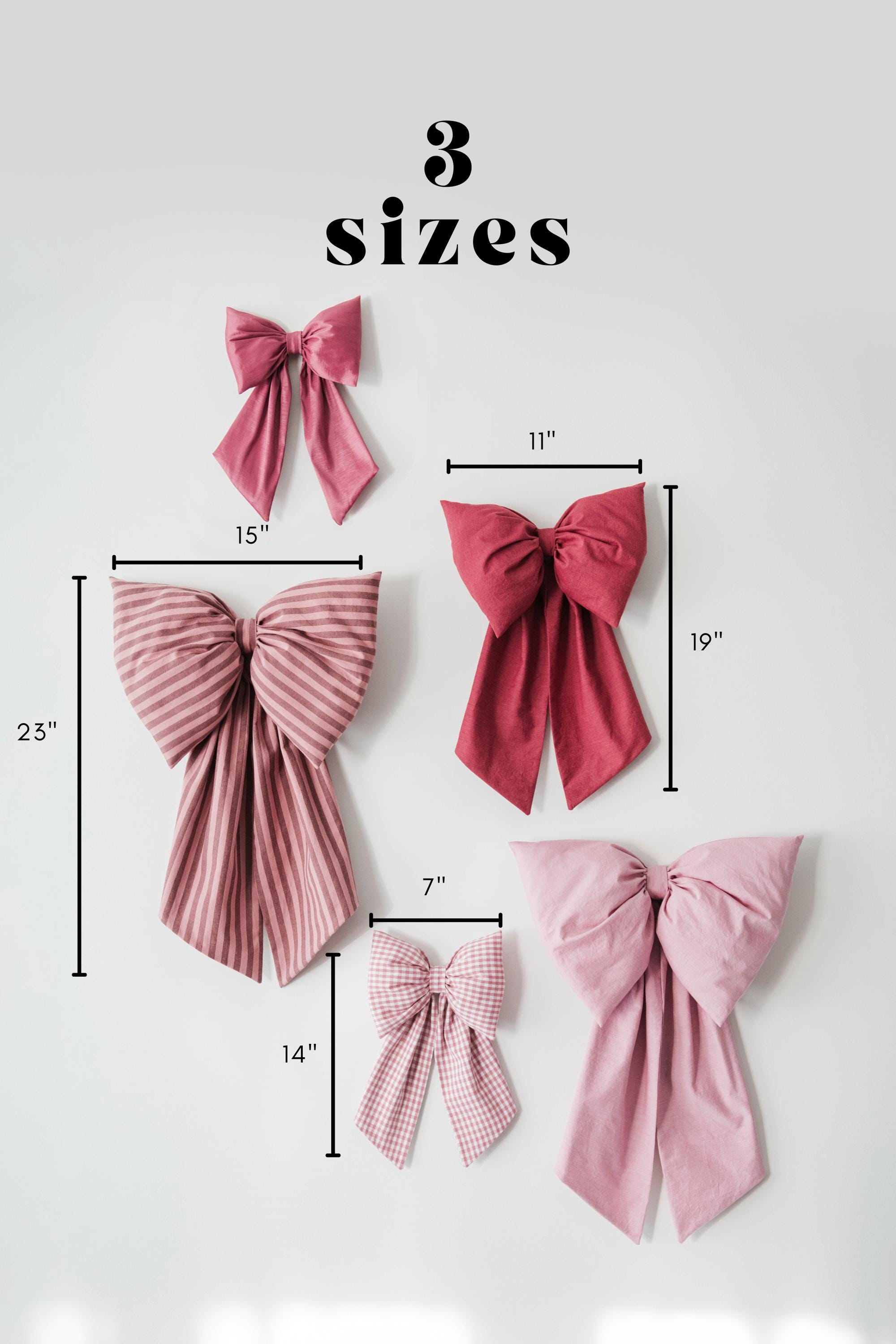 Oversized Puffy Bow Sewing Pattern: DIY Hair Bow, Tree Topper (PDF) - Etsy