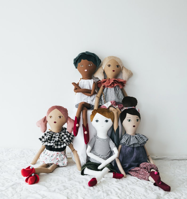 My Doll Pattern easy to sew large modern rag cloth doll tutorial, doll clothes, diy shoes image 6
