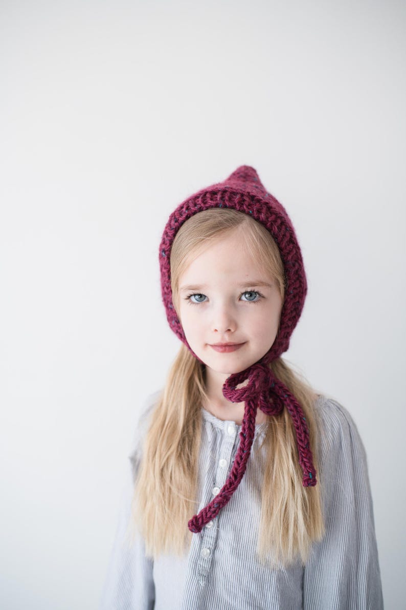 Stickmönster för Pixie Bonnet: Älvmössa med halsduk (baby, barn, vuxen) (digitalt PDF-mönster) bild 6