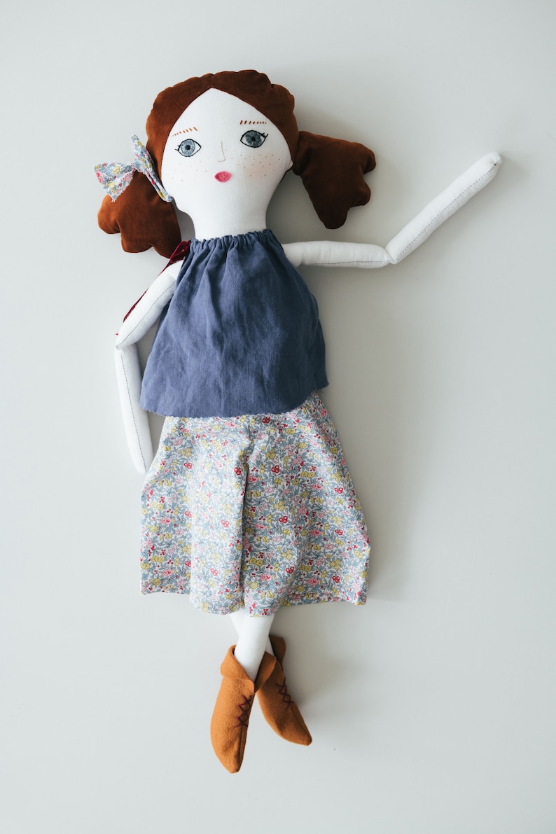 Rag Doll Sewing Pattern, Cloth Doll Sewing Pattern, Large Embroidery Doll tutorial, Beginner Doll Sewing Tutorial, Digital Download PDF image 10