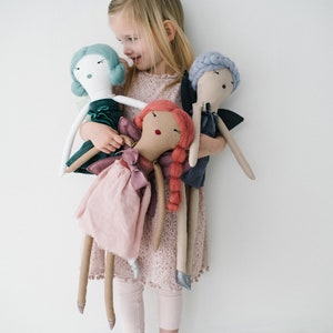 Fairy Rag Doll Sewing Pattern, Heirloom Cloth doll PDF, Fairy with wings tutorial, embroidery, doll clothes and shoes, 21 handmade doll image 1