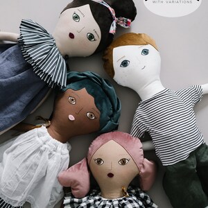 My Doll Pattern easy to sew large modern rag cloth doll tutorial, doll clothes, diy shoes image 5