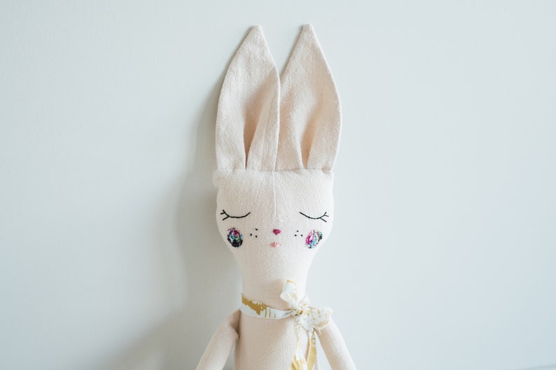 Bunny Stuffy Sewing Pattern, Modern Rabbit toy for kids, Easy to sew, Bunny softie toy PDF Digital Download, Whimsy Bunny, Heirloom Rag Doll image 7