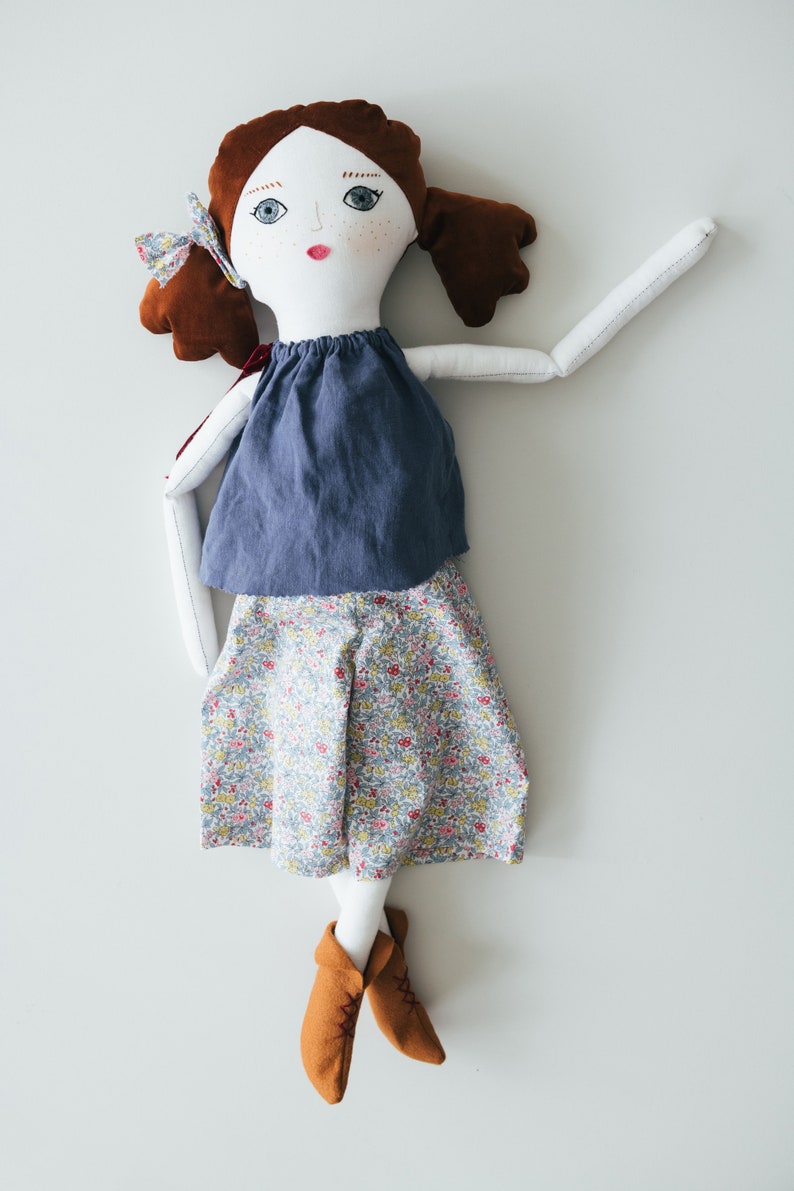 My Doll Pattern easy to sew large modern rag cloth doll tutorial, doll clothes, diy shoes image 7