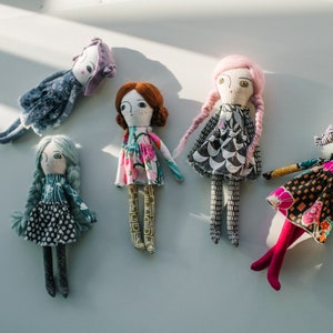 Rag Doll Sewing Pattern, Small Cloth Doll, Greta Pocket Doll, Wool Needle Felting Hair, beginner Doll Making DIY, Digital Download image 8