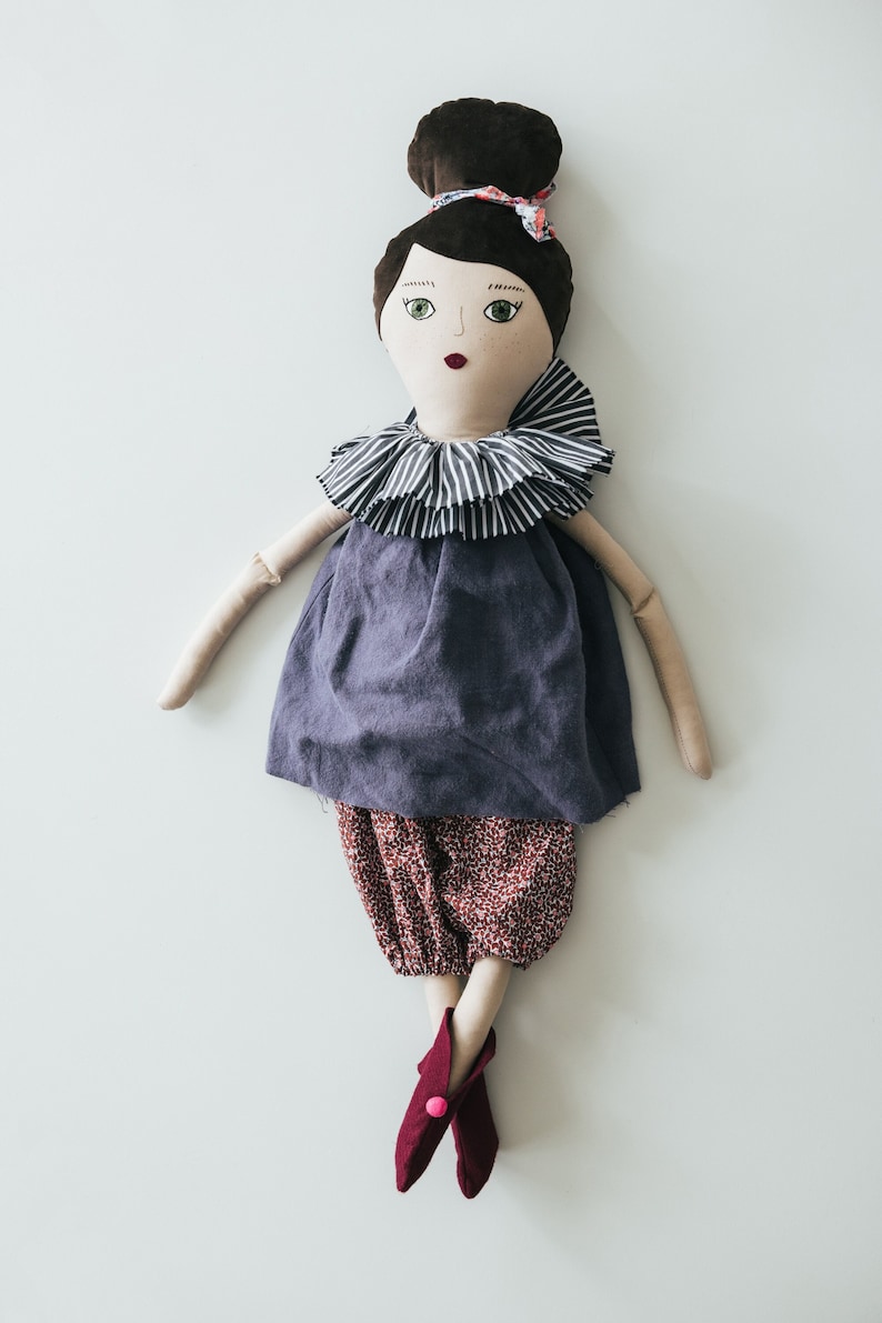 Rag Doll Sewing Pattern, Cloth Doll Sewing Pattern, Large Embroidery Doll tutorial, Beginner Doll Sewing Tutorial, Digital Download PDF image 2