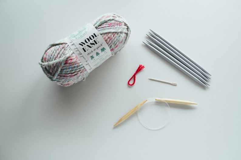 Easy Beginner Knit Holiday Christmas Stocking Pattern, Knitting Stocking Tutorial, Striped stocking, monogrammed Christmas Stocking image 5