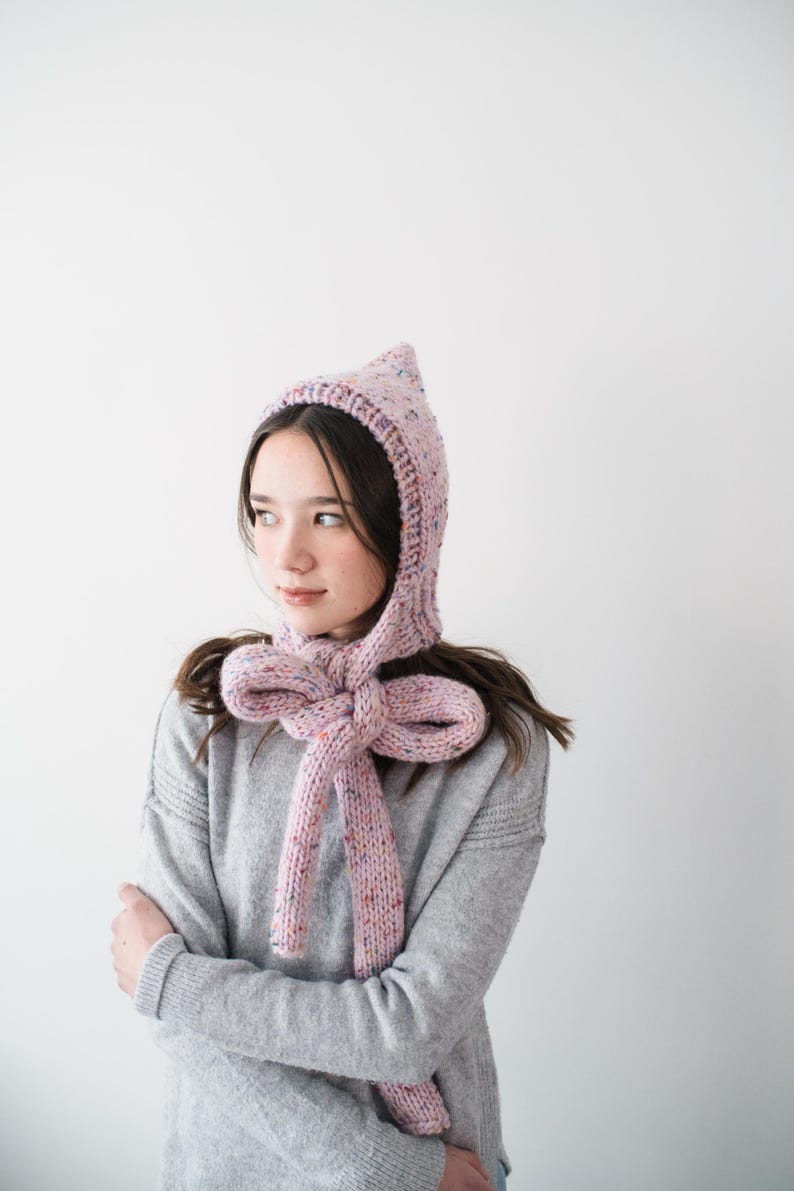 Stickmönster för Pixie Bonnet: Älvmössa med halsduk (baby, barn, vuxen) (digitalt PDF-mönster) bild 9