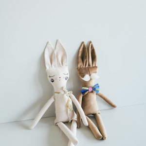 Bunny Stuffy Sewing Pattern, Modern Rabbit toy for kids, Easy to sew, Bunny softie toy PDF Digital Download, Whimsy Bunny, Heirloom Rag Doll image 6
