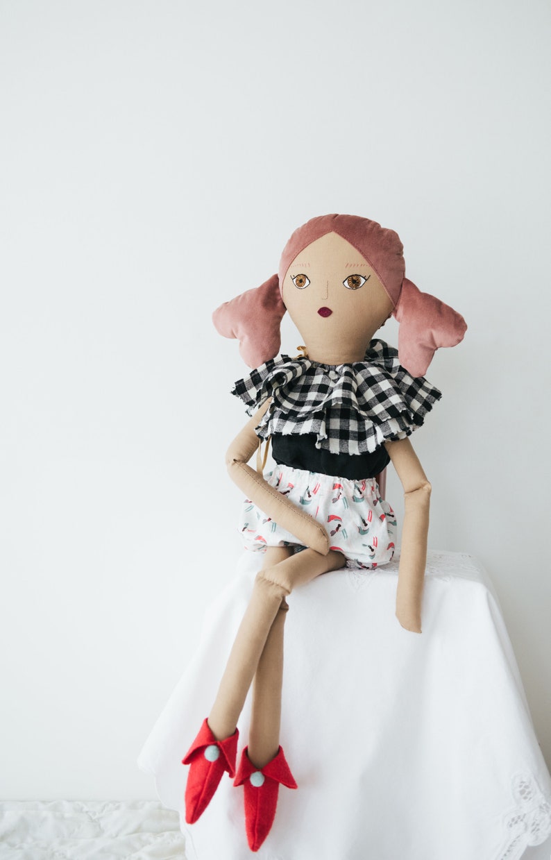 Rag Doll Sewing Pattern, Cloth Doll Sewing Pattern, Large Embroidery Doll tutorial, Beginner Doll Sewing Tutorial, Digital Download PDF image 7