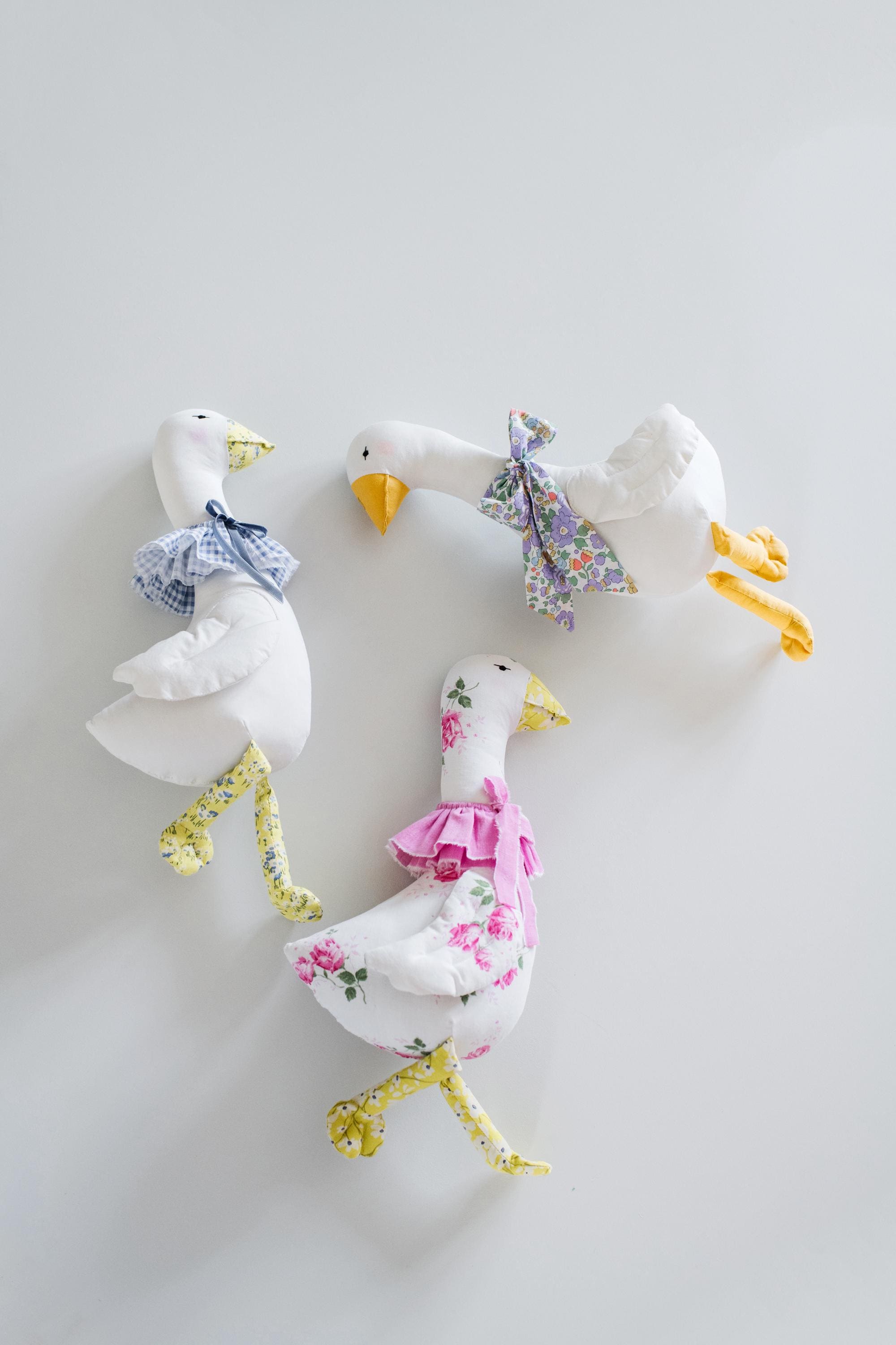 Goose Rag Doll Sewing Pattern: Ruffle Collar & Bow (PDF Digital ...