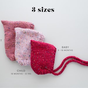 Stickmönster för Pixie Bonnet: Älvmössa med halsduk (baby, barn, vuxen) (digitalt PDF-mönster) bild 2