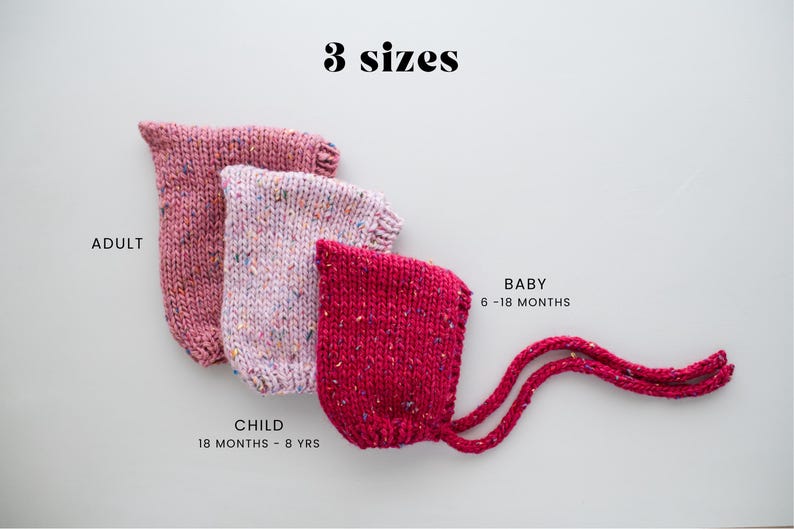 Stickmönster för Pixie Bonnet: Älvmössa med halsduk (baby, barn, vuxen) (digitalt PDF-mönster) bild 2