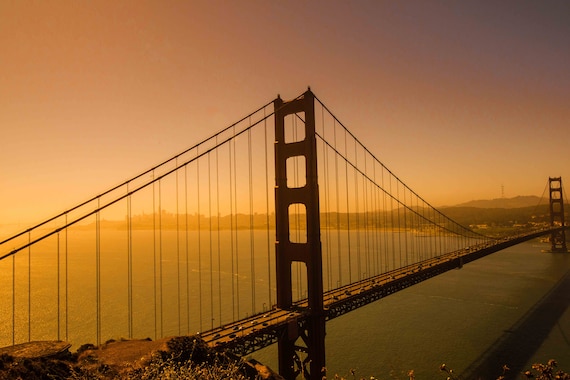 Aerial View Of Famous Golden Gate Bridge In San Francisco During