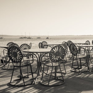 UW Madison Terrace View in black and white