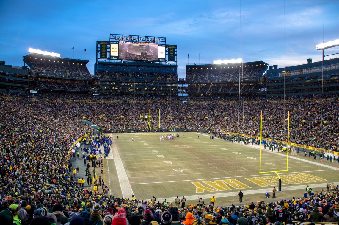 Lambeau Field Green Bay Packers Game Day Stadium Wisconsin NFL P1055 Etsy