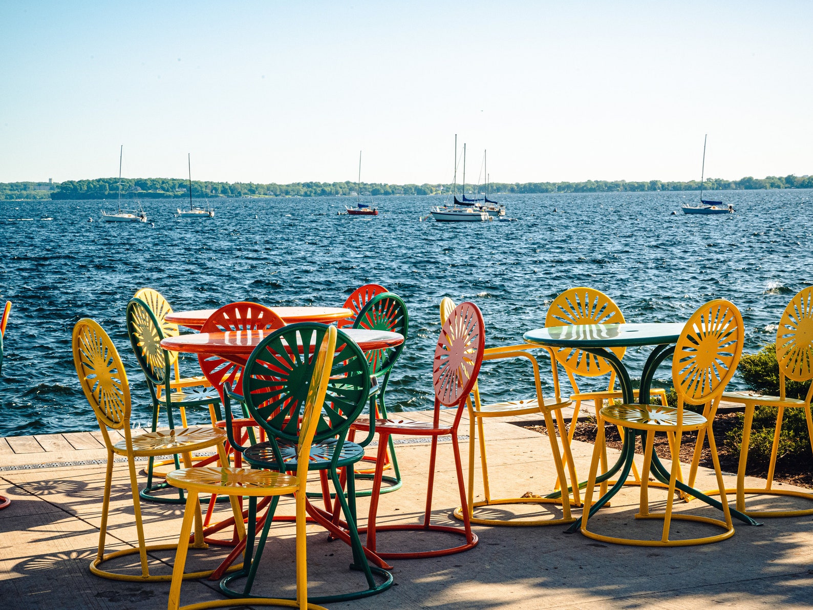 UW Madison Memorial Union Terrace Chairs Sunny Day Etsy