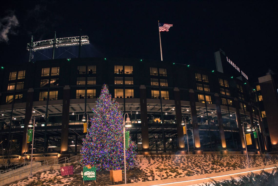 Lambeau Field Green Bay Packers Christmas Tree Picture P1198 Etsy