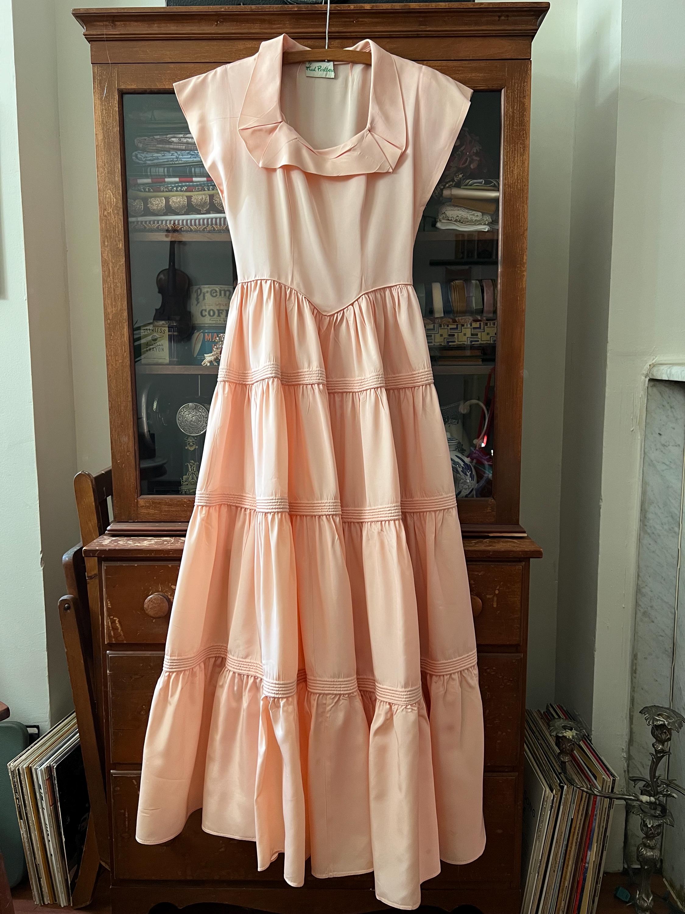 slim fit dress slacks Marlice Silk Midi Dress in Orange Peach main image 1