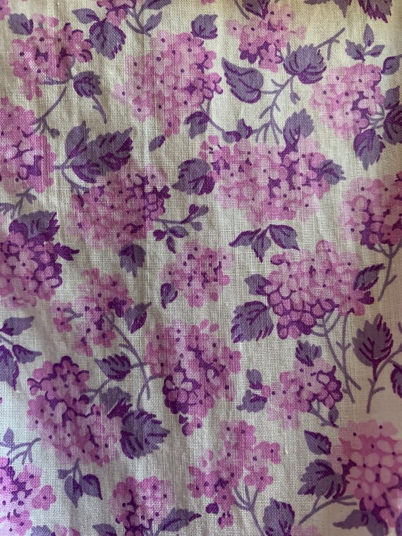 1940s pink purple ditzy print dress floral, white… - image 3