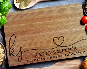 Personalized Cutting Board, Custom Cutting Board, Cheese Board, Chopping Board, Wedding gift, Personalized Housewarming, Closing Gift (216)