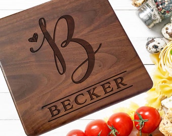 Custom cutting board, Cheese Board, Affordable Christmas gift, Personalized cutting Board ,Wedding Monogram,  kitchen sign (1010)