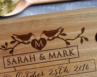 Personalized Cutting Board, Custom cutting  Board, wedding Monogram , Housewarming Gift, Chopping Board, Cheese board (1310 )